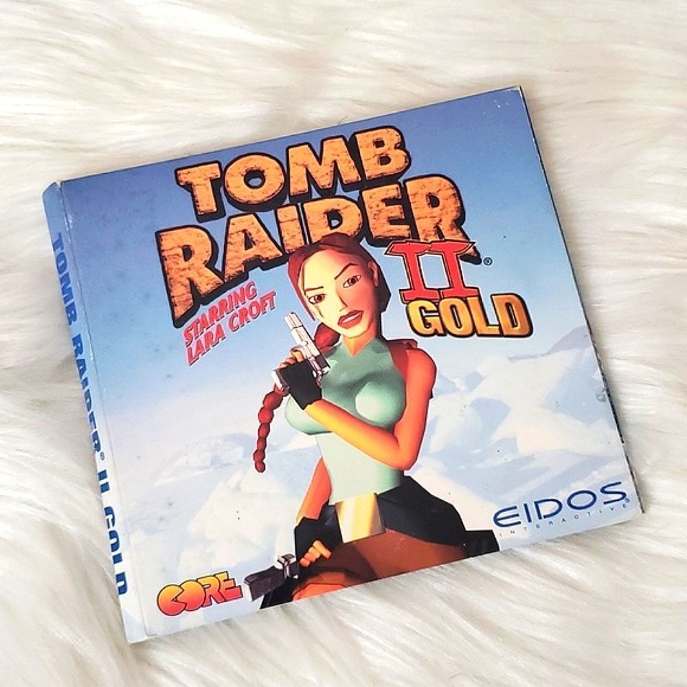 Vintage Tomb Raider II Gold PC 2 CD Roms Computer Game With Gane Insert Untested